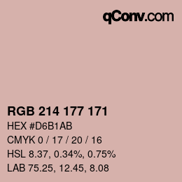 Código de color: RGB 214 177 171 | qconv.com