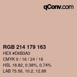 Farbcode: RGB 214 179 163 | qconv.com
