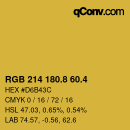 カラーコード: RGB 214 180.8 60.4 | qconv.com