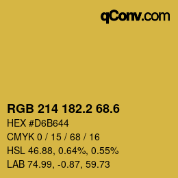 カラーコード: RGB 214 182.2 68.6 | qconv.com