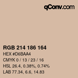 Code couleur: RGB 214 186 164 | qconv.com