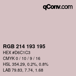 Color code: RGB 214 193 195 | qconv.com