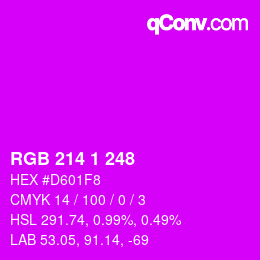 カラーコード: RGB 214 1 248 | qconv.com