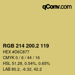 カラーコード: RGB 214 200.2 119 | qconv.com