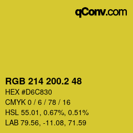 カラーコード: RGB 214 200.2 48 | qconv.com