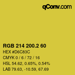 カラーコード: RGB 214 200.2 60 | qconv.com