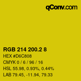 カラーコード: RGB 214 200.2 8 | qconv.com
