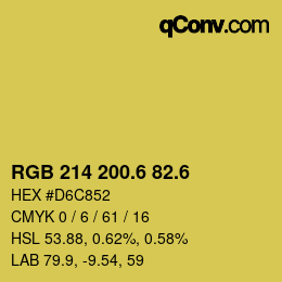 カラーコード: RGB 214 200.6 82.6 | qconv.com