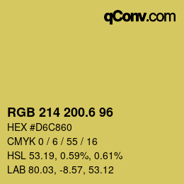 カラーコード: RGB 214 200.6 96 | qconv.com