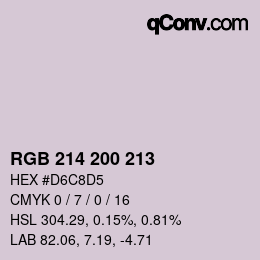 Color code: RGB 214 200 213 | qconv.com