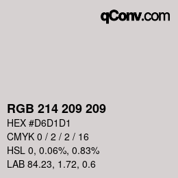 Color code: RGB 214 209 209 | qconv.com