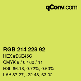 カラーコード: RGB 214 228 92 | qconv.com