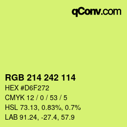 Color code: RGB 214 242 114 | qconv.com