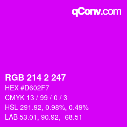 カラーコード: RGB 214 2 247 | qconv.com