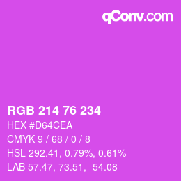 Color code: RGB 214 76 234 | qconv.com