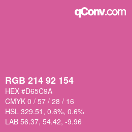 颜色代码: RGB 214 92 154 | qconv.com