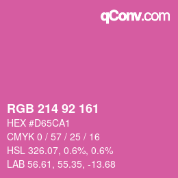 颜色代码: RGB 214 92 161 | qconv.com