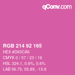 颜色代码: RGB 214 92 165 | qconv.com