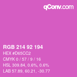 颜色代码: RGB 214 92 194 | qconv.com