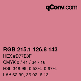 Color code: RGB 215.1 126.8 143 | qconv.com
