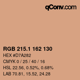 カラーコード: RGB 215.1 162 130 | qconv.com
