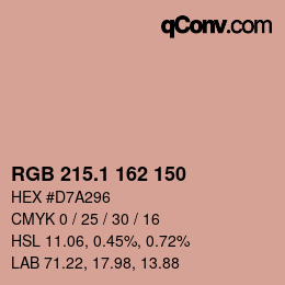 カラーコード: RGB 215.1 162 150 | qconv.com