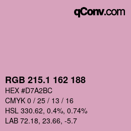 カラーコード: RGB 215.1 162 188 | qconv.com