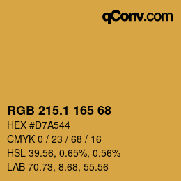 カラーコード: RGB 215.1 165 68 | qconv.com