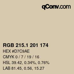 Color code: RGB 215.1 201 174 | qconv.com