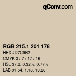Farbcode: RGB 215.1 201 178 | qconv.com