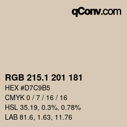 カラーコード: RGB 215.1 201 181 | qconv.com