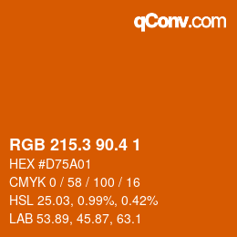 カラーコード: RGB 215.3 90.4 1 | qconv.com