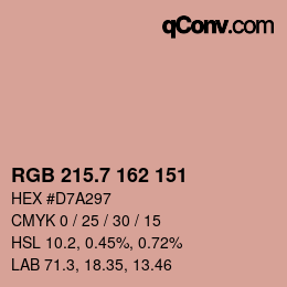 カラーコード: RGB 215.7 162 151 | qconv.com