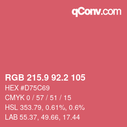 Color code: RGB 215.9 92.2 105 | qconv.com
