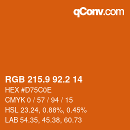 Color code: RGB 215.9 92.2 14 | qconv.com