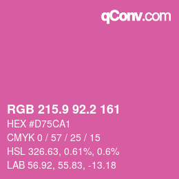 カラーコード: RGB 215.9 92.2 161 | qconv.com