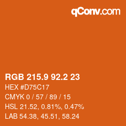 Color code: RGB 215.9 92.2 23 | qconv.com