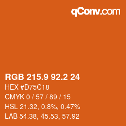 Color code: RGB 215.9 92.2 24 | qconv.com