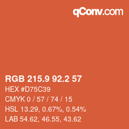 Color code: RGB 215.9 92.2 57 | qconv.com