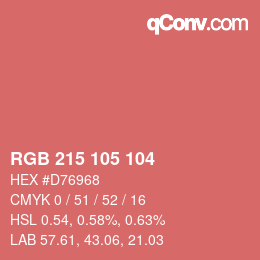 Color code: RGB 215 105 104 | qconv.com