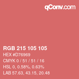 Color code: RGB 215 105 105 | qconv.com