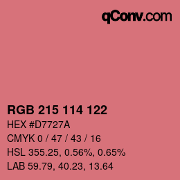 Farbcode: RGB 215 114 122 | qconv.com