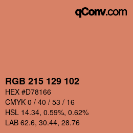 Código de color: RGB 215 129 102 | qconv.com