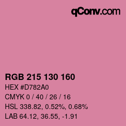 Color code: RGB 215 130 160 | qconv.com