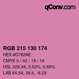 Color code: RGB 215 130 174 | qconv.com