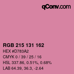 Color code: RGB 215 131 162 | qconv.com