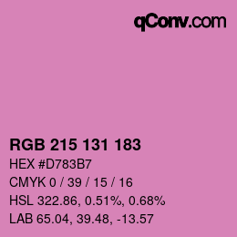 Color code: RGB 215 131 183 | qconv.com