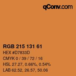 カラーコード: RGB 215 131 61 | qconv.com