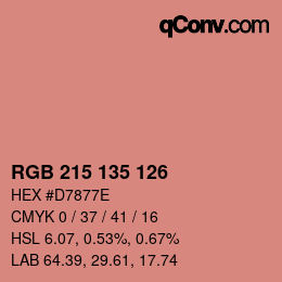 Farbcode: RGB 215 135 126 | qconv.com