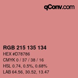 Color code: RGB 215 135 134 | qconv.com